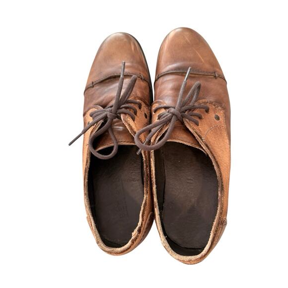 Men\'s 10.5 Bed-Stu Repeal Cap Toe Distressed Leather Derby Shoe Brown Tan main image 8